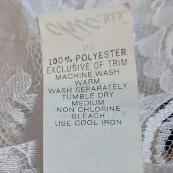 Chic by h.i.s. vintage lace intimate top white size L NOS - Picture 6 of 7